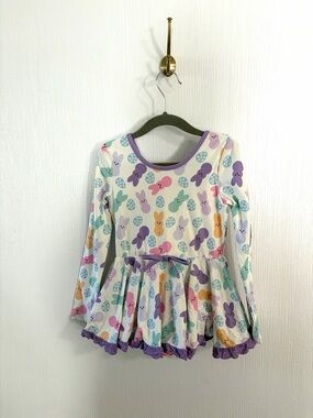 cheeky plum Easter bodysuit twirl dress